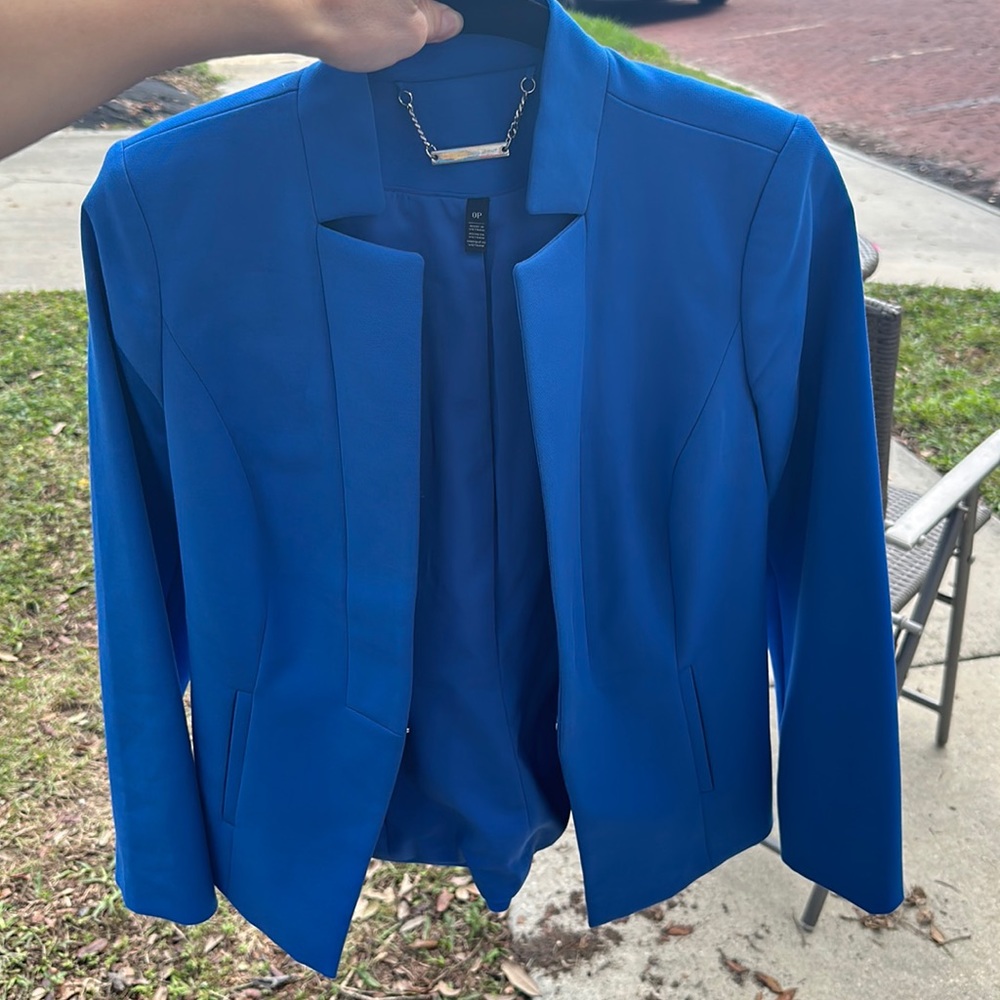 Blue suit jacket